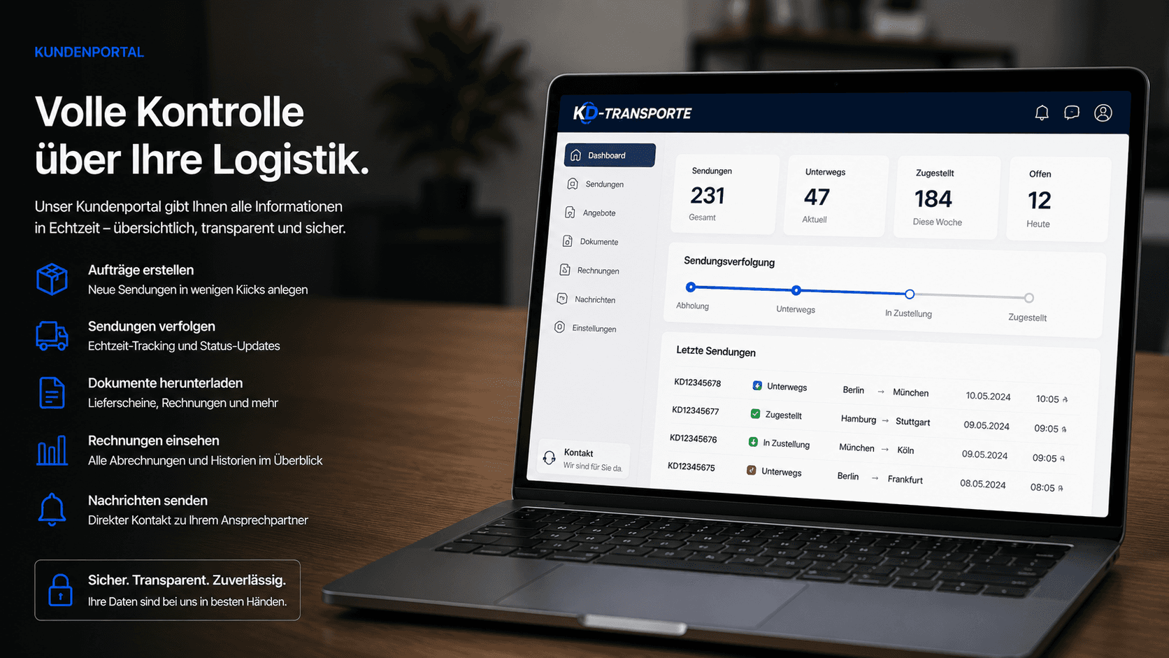 Kundenportal Dashboard